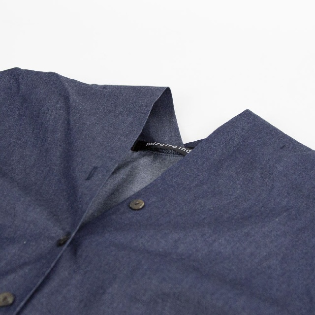 mizuiro ind　ミズイロインド　Vネックデニムシャツ　1-230156-6
