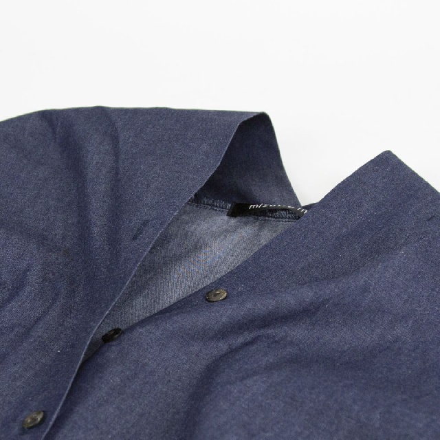 mizuiro ind　ミズイロインド　Vネックデニムシャツ　1-230156-7