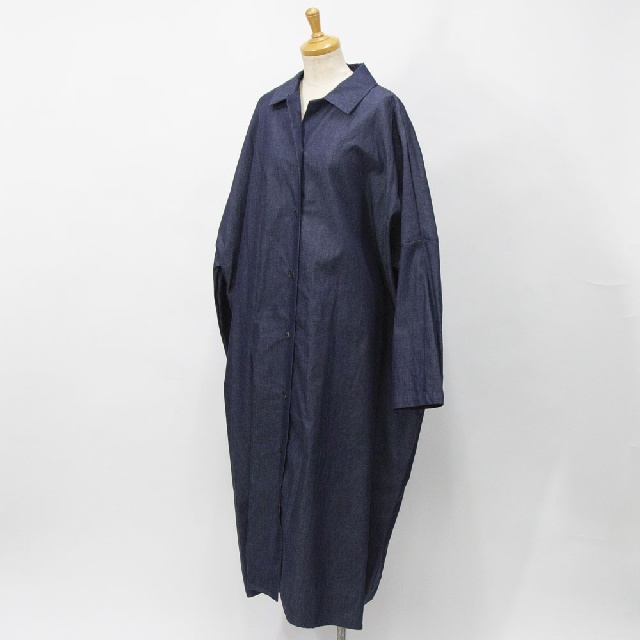 mizuiro ind　ミズイロインド　デニムワイドシャツワンピース　1-250083-0