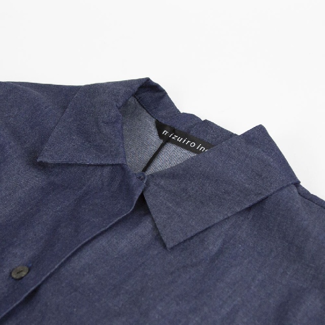 mizuiro ind　ミズイロインド　デニムワイドシャツワンピース　1-250083-8