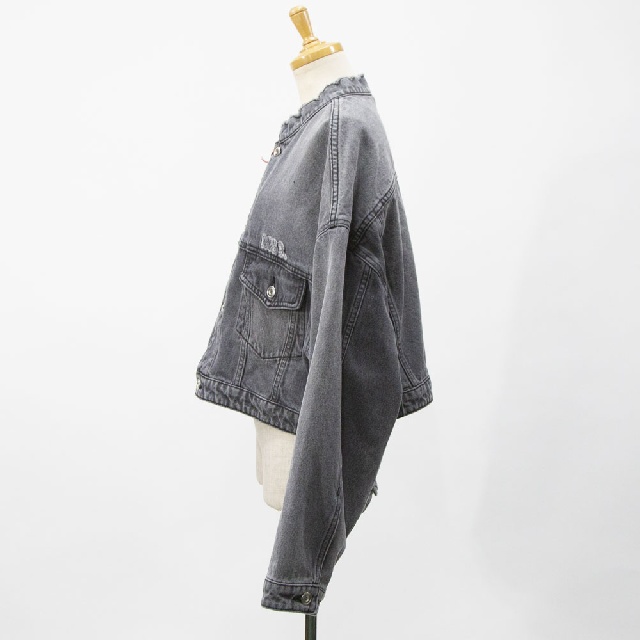 M53　エムゴーサン　ノーカラーデニムジャケット　MJ-064-2