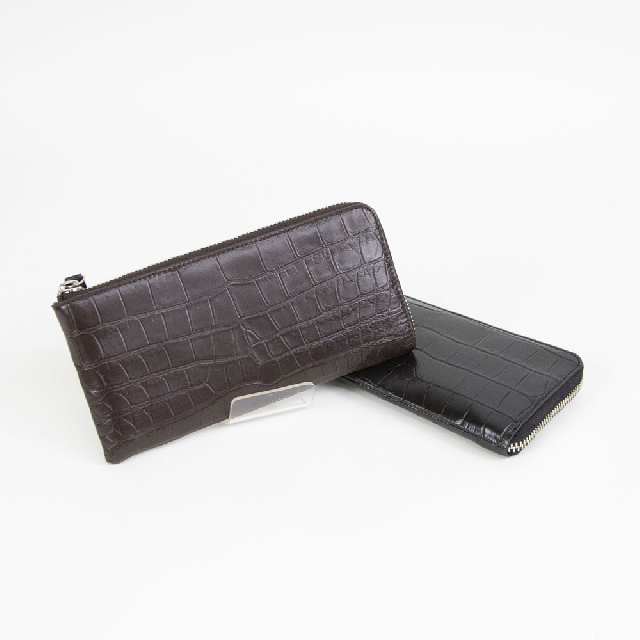 ESPECIAL　エスペシャル　クロコ　L字長財布　GCR-8505-0
