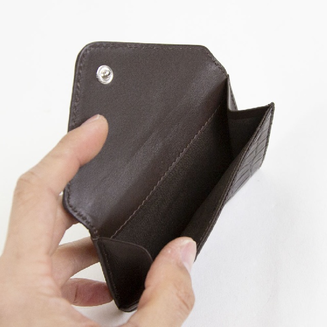 ESPECIAL　エスペシャル　クロコ　名刺入れ　GCR-8502-8