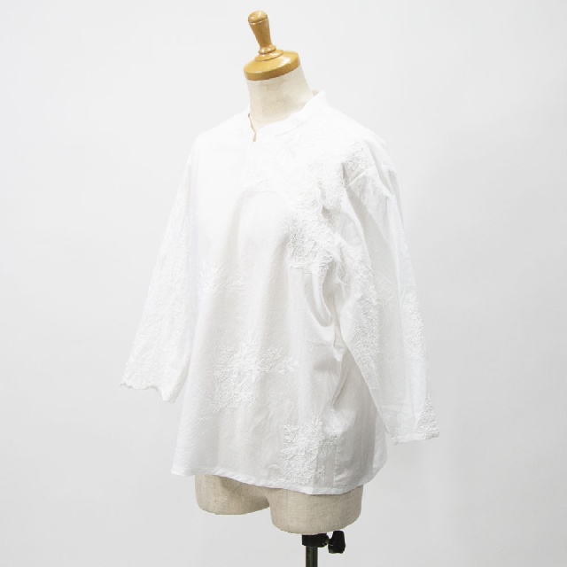 mizuiro ind　ミズイロインド　レースシノワズリシャツ　1-230168-0