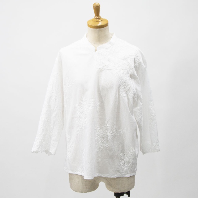mizuiro ind　ミズイロインド　レースシノワズリシャツ　1-230168-1