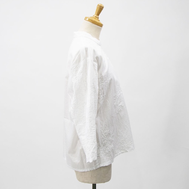 mizuiro ind　ミズイロインド　レースシノワズリシャツ　1-230168-4