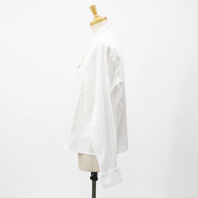 MidiUmi　ミディウミ　ピンタックレースシャツ　1-730078-2