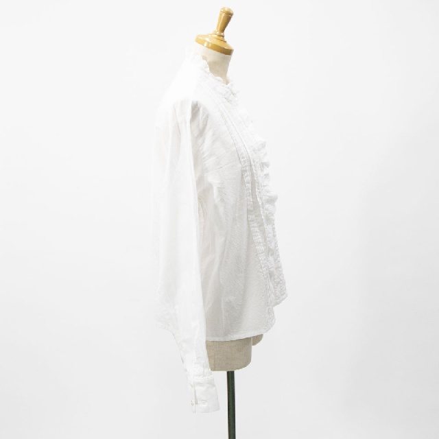 MidiUmi　ミディウミ　ピンタックレースシャツ　1-730078-4