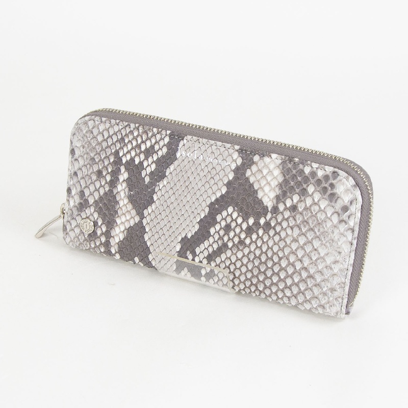 Isola　アイソラ　マットパイソン　シチリア　ラウンド長財布　1703