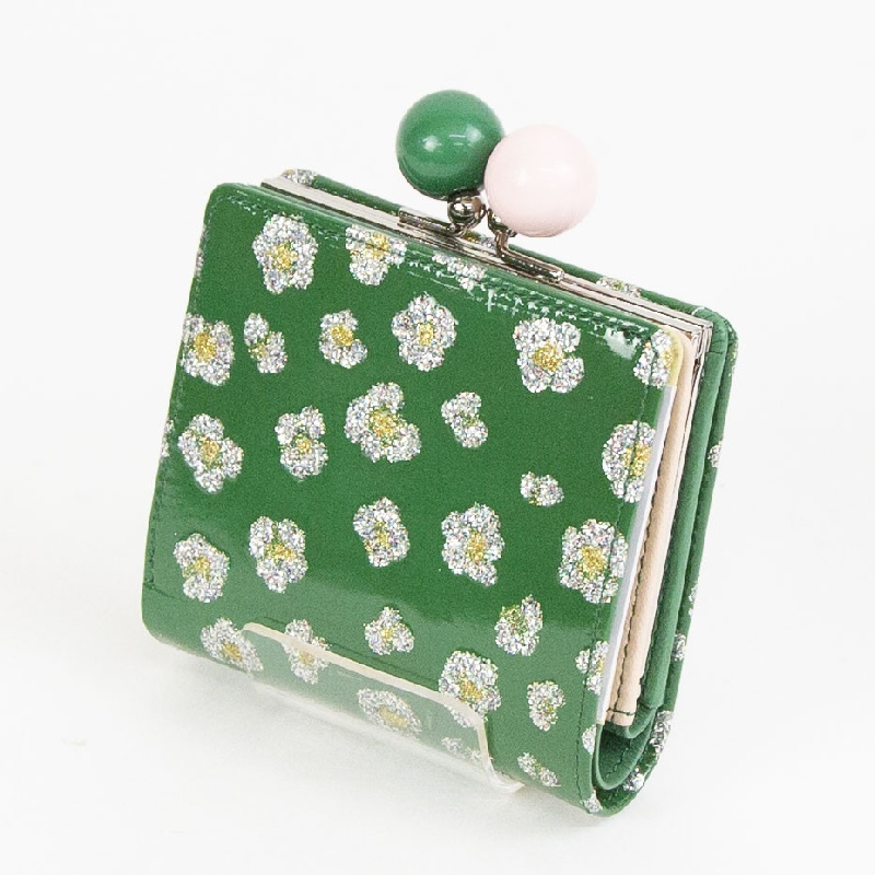 TSUMORI CHISATO　ツモリチサト　グリッターフラワー　がま口　ミニ財布　057856