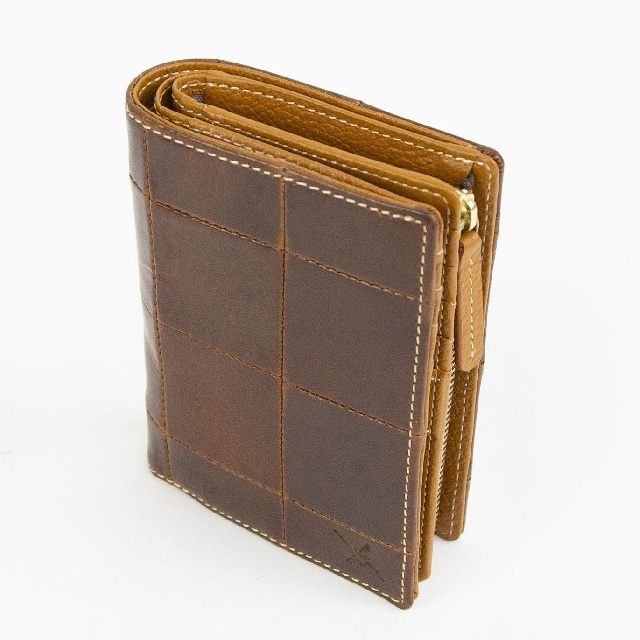 【Recommend item】 AinSoph　アインソフ　ハードワックスマイルド　パッチワーク　折財布 　DA1297F-HWM-1