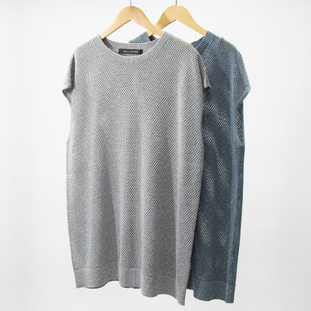 mizuiro ind　ミズイロインド　ストーンウォッシュメッシュロングベスト　1-220067-0