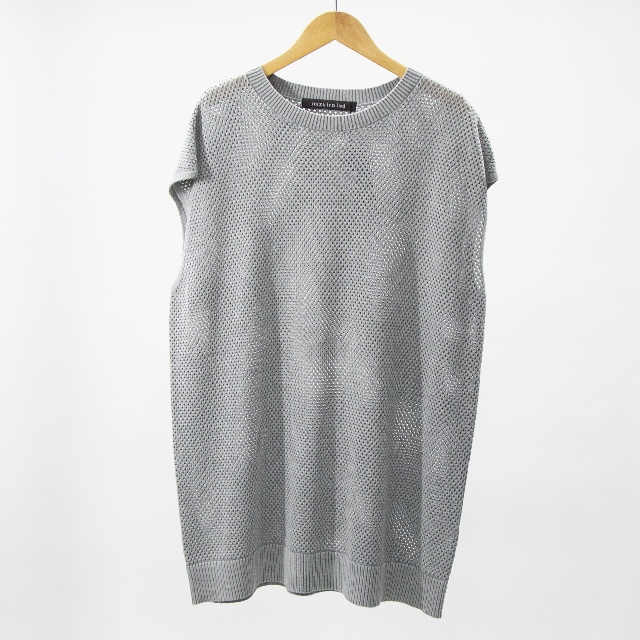 mizuiro ind　ミズイロインド　ストーンウォッシュメッシュロングベスト　1-220067-1