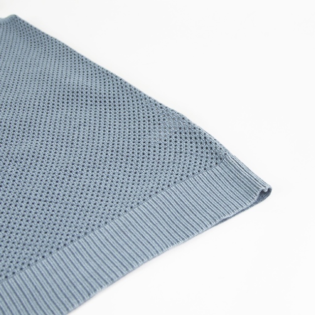 mizuiro ind　ミズイロインド　ストーンウォッシュメッシュロングベスト　1-220067-9