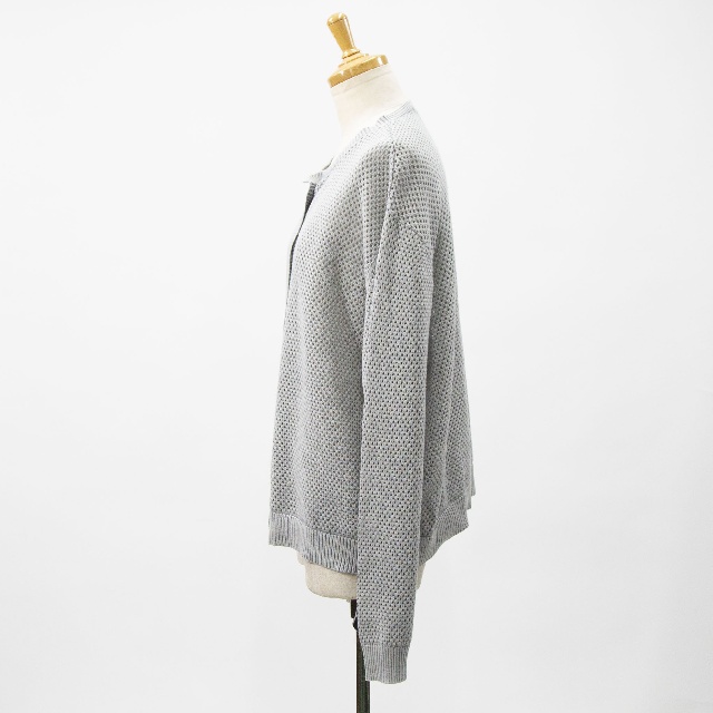 mizuiro ind　ミズイロインド　ストーンウォッシュメッシュクルーネックカーディガン　1-220068-3