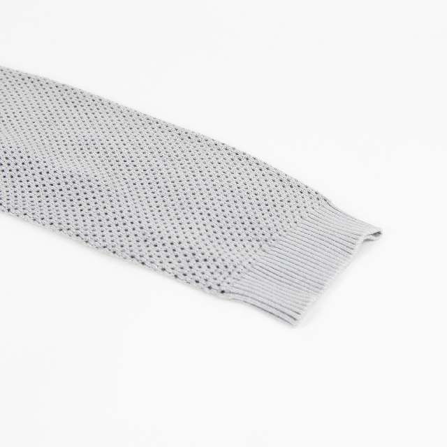 mizuiro ind　ミズイロインド　ストーンウォッシュメッシュクルーネックカーディガン　1-220068-8