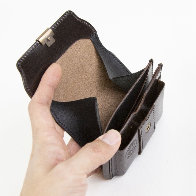 池之端銀革店　Dual　デュアル　サドルプルアップ　ギャルソンコンパクト財布　DCR-1050-8