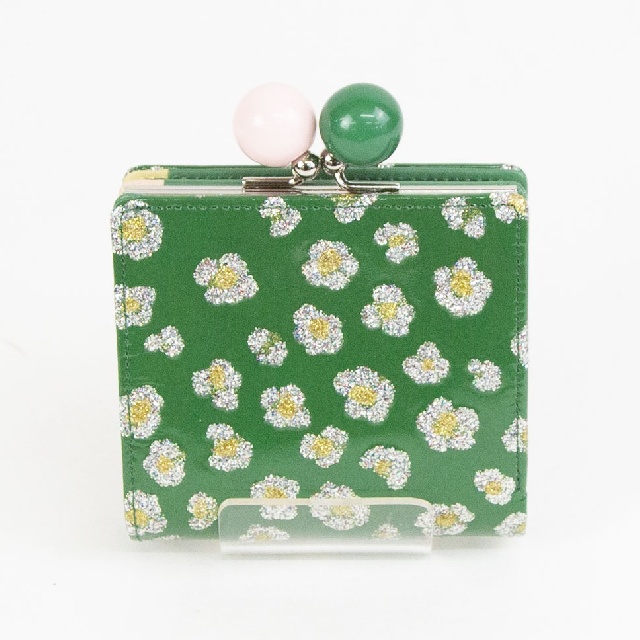 TSUMORI CHISATO　ツモリチサト　グリッターフラワー　がま口　ミニ財布　057856-2